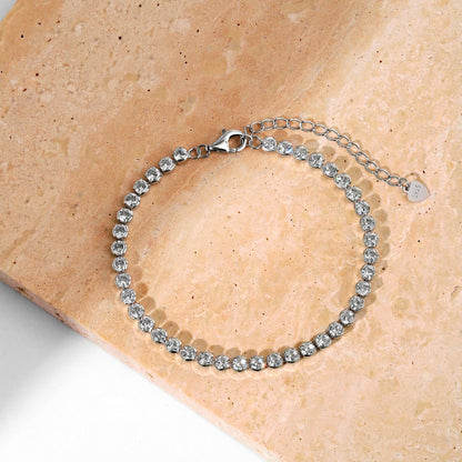 [Royal Jewelry]Dazzling Sparkling Round Cut Daily Bracelet