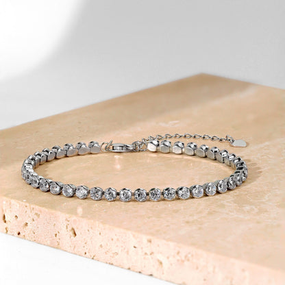[Royal Jewelry]Dazzling Sparkling Round Cut Daily Bracelet