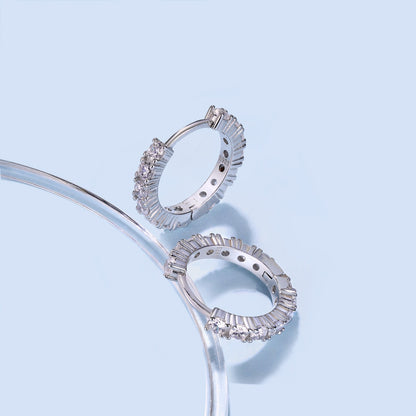 [Royal Jewelry]Radiant Colorful Round Cut Earrings