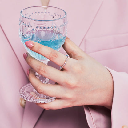 [Royal Jewelry]Dainty Colorful Round Cut Party Ring
