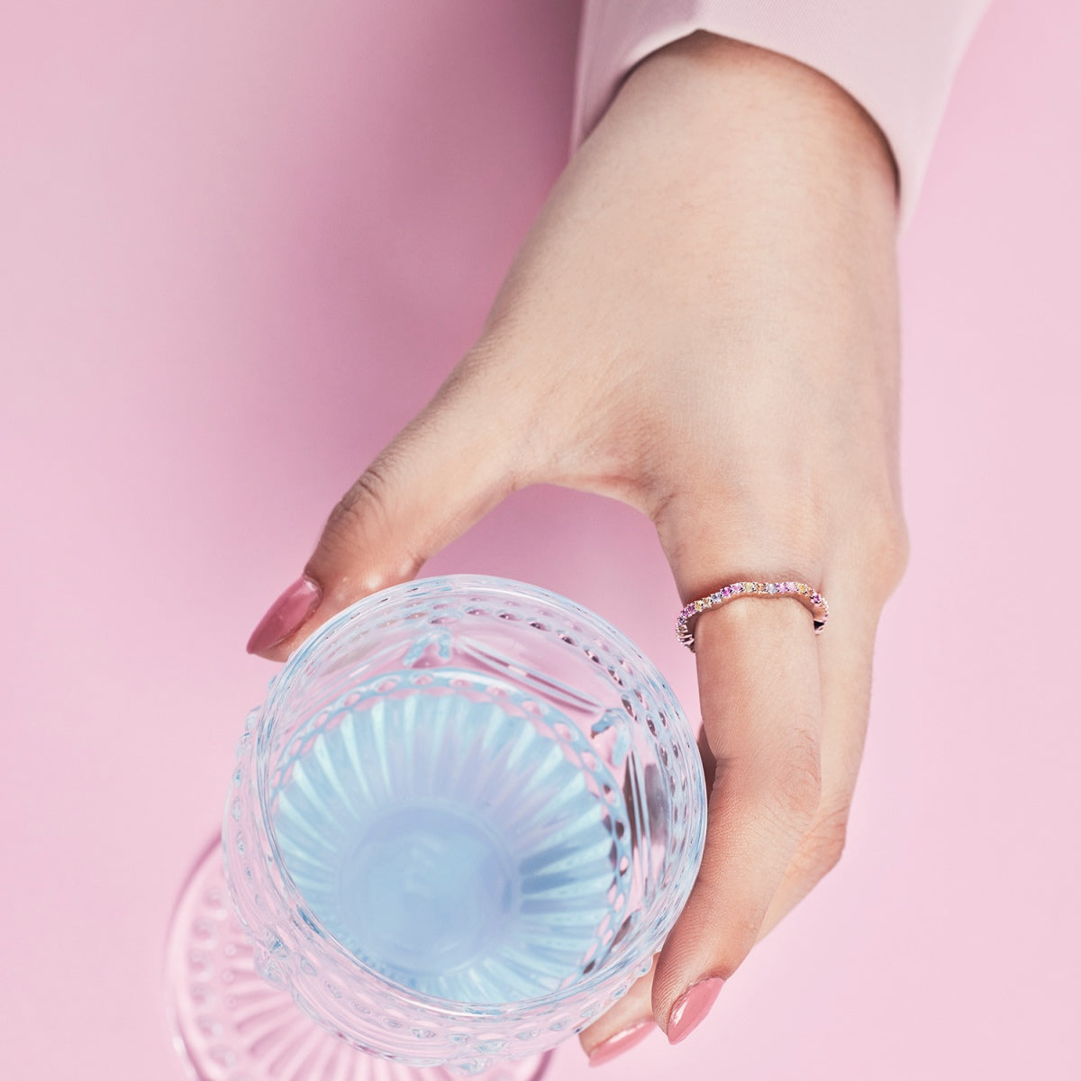 [Royal Jewelry]Dainty Colorful Round Cut Party Ring