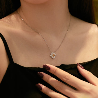 [Royal Jewelry]Sparkling Asscher Cut Necklace