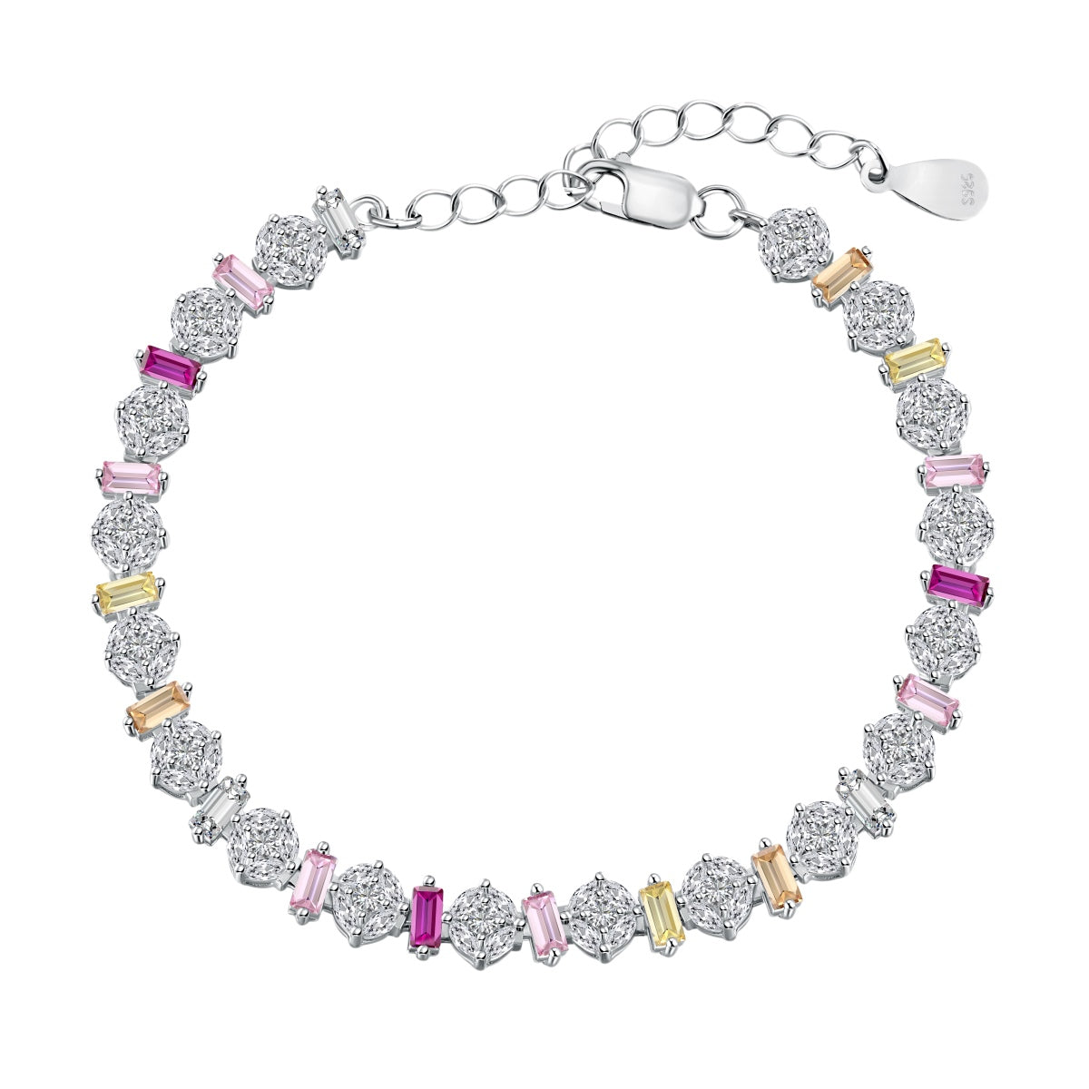 [Royal Jewelry]Radiant Colorful Round Shape Daily Bracelet