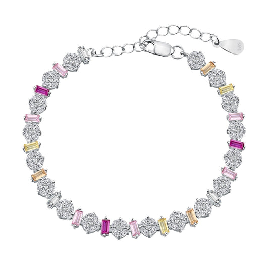 [Royal Jewelry]Radiant Colorful Round Shape Daily Bracelet