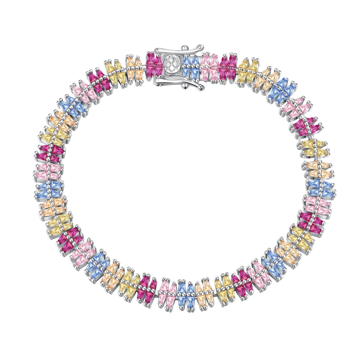 [Royal Jewelry]Sparkling Exquisite Multi Cut Party Bracelet