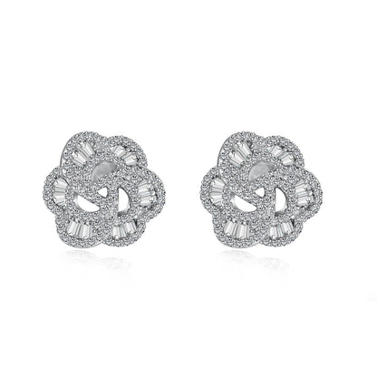 [Royal Jewelry]Exquisite Flower Shape Daily Earrings