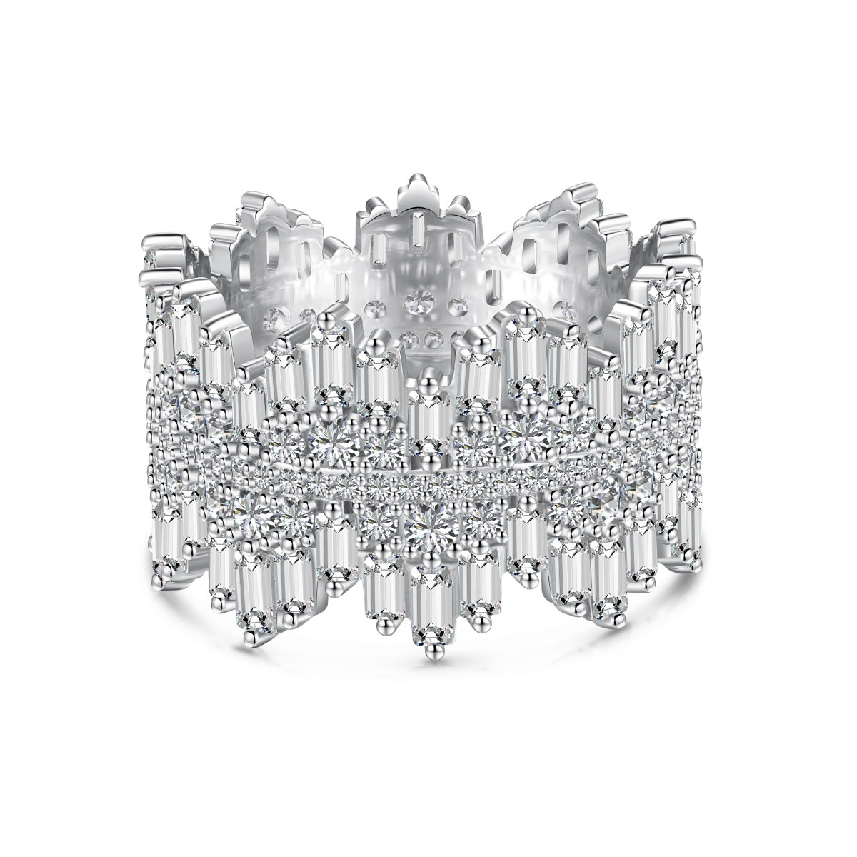 [Royal Jewelry]Luxurious Colorful Radiant Cut Daily Ring
