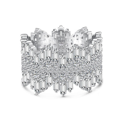 [Royal Jewelry]Luxurious Colorful Radiant Cut Daily Ring