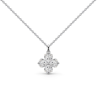 [Royal Jewelry]Heart-Shaped Four-Leaf Clover Bead Necklace