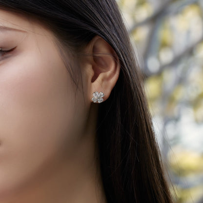 [Royal Jewelry]Four-Leaf Clover Ball Earrings