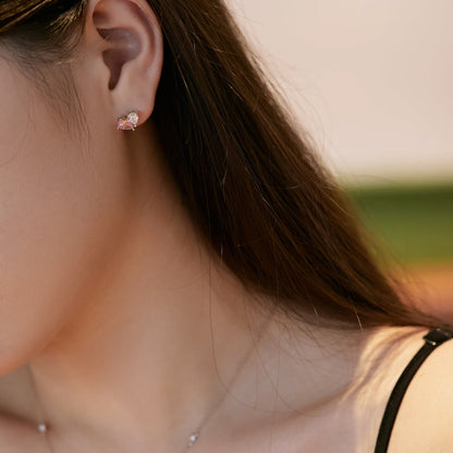 [Royal Jewelry]Dazzling Elegant Heart Cut Lover Earrings