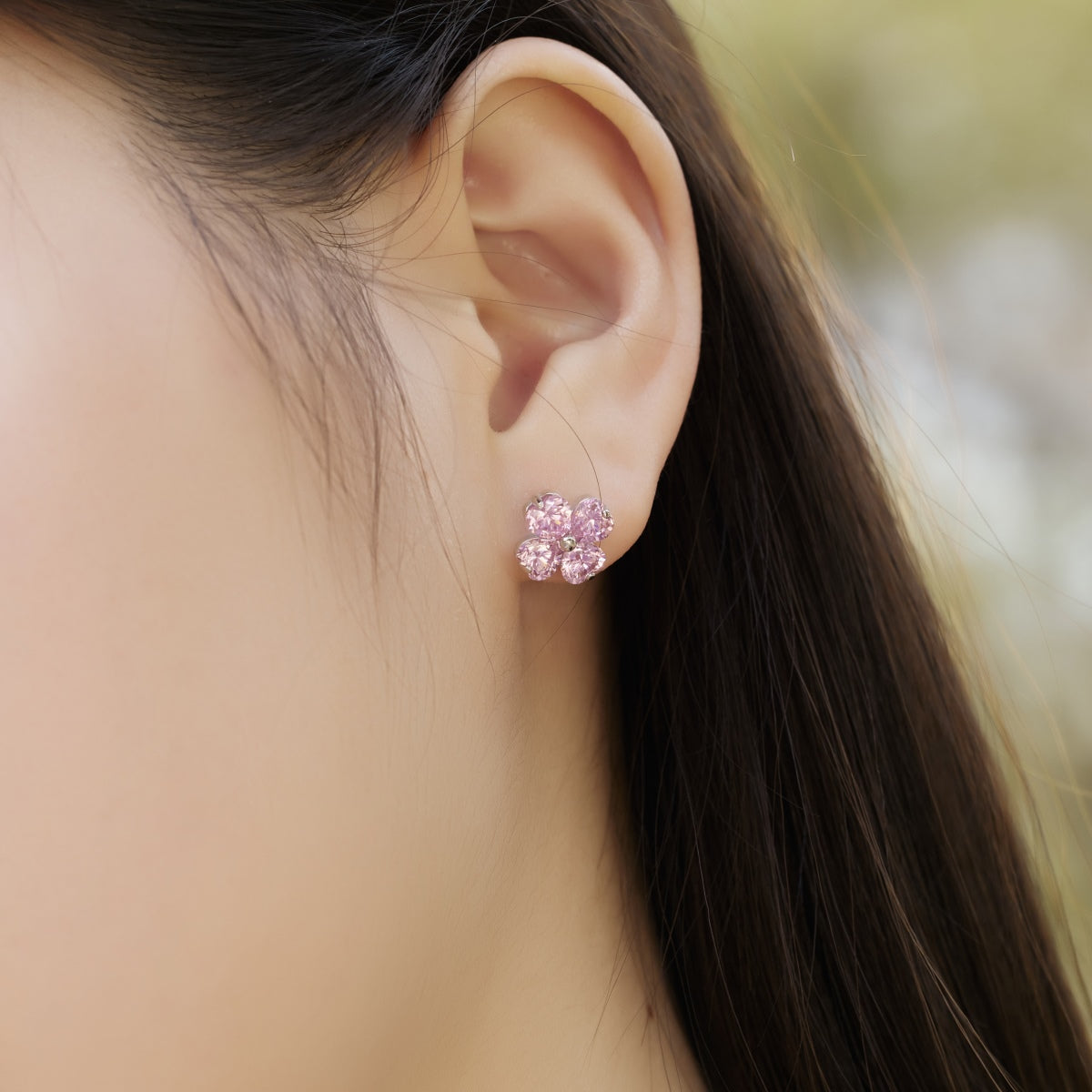 [Royal Jewelry]Four-Leaf Clover Ball Earrings