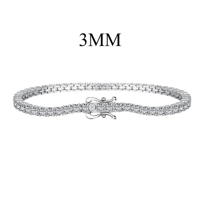[Royal Jewelry]Dainty Charming Round Cut Tennis Bracelet