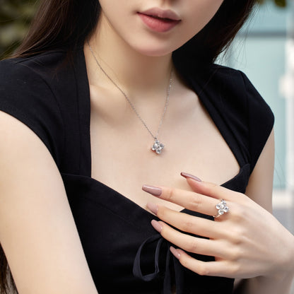 [Royal Jewelry]Four-Leaf Clover And Eight-Pointed Star Necklace
