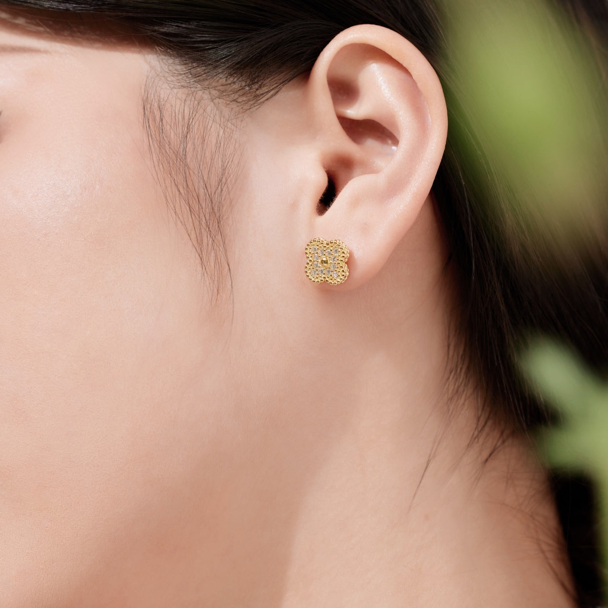 [Royal Jewelry]Four Leaf Clover Fashion Earrings