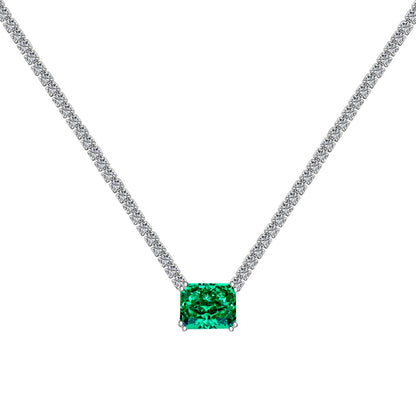 [Royal Jewelry]4.0 Carat Elegant Radiant Cut Necklace