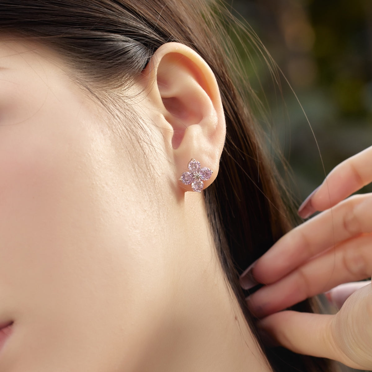 [Royal Jewelry]Four-Leaf Clover Eight-Pointed Star Earrings