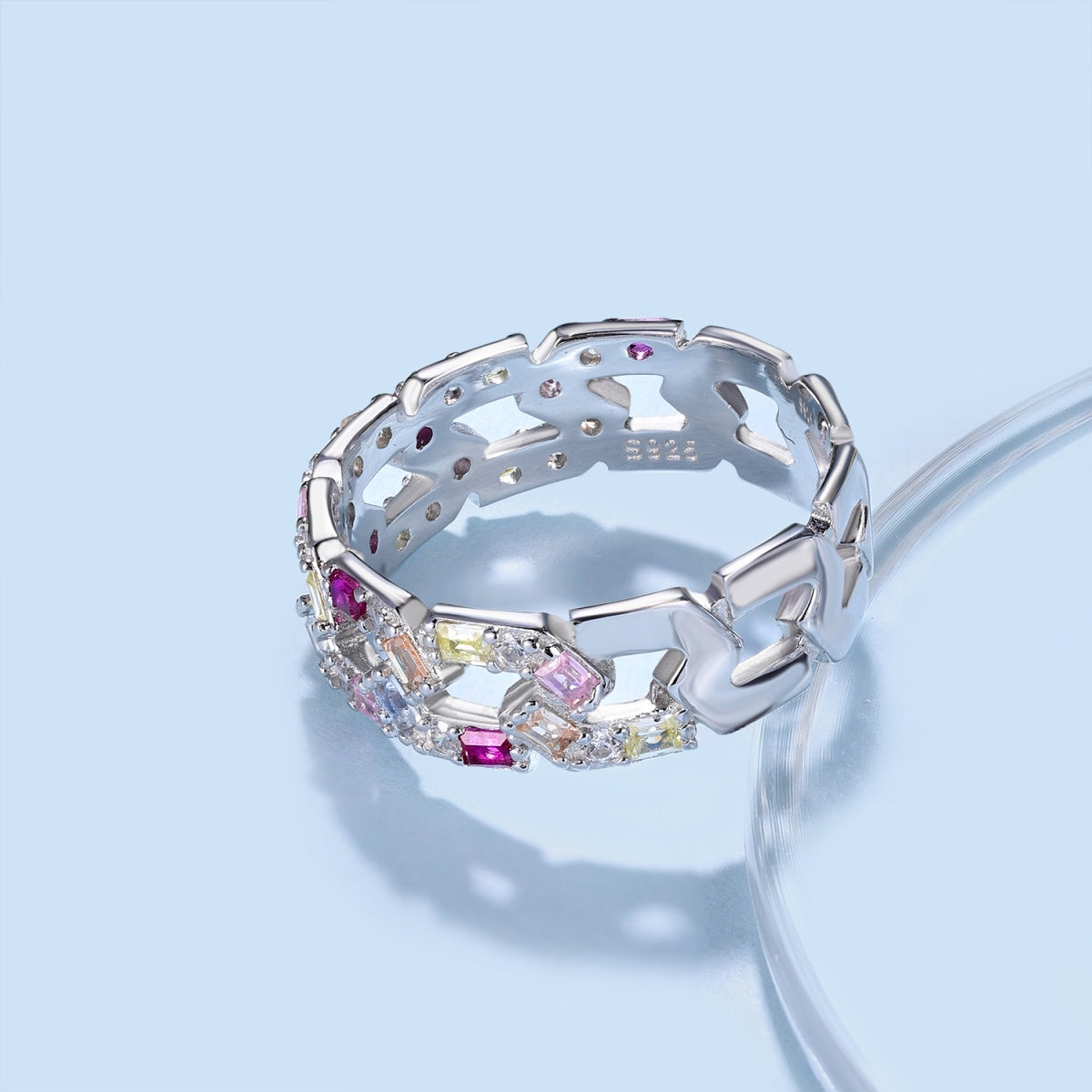[Royal Jewelry]Sparkling Vibrant Emerald Cut Daily Ring