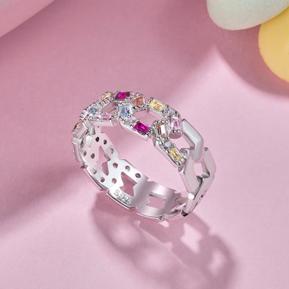 [Royal Jewelry]Sparkling Vibrant Emerald Cut Daily Ring