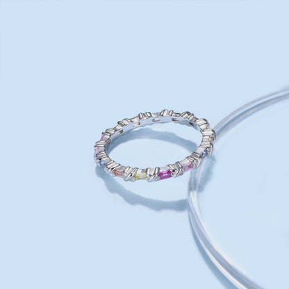 [Royal Jewelry]Charming Colorful Round Cut Daily Ring