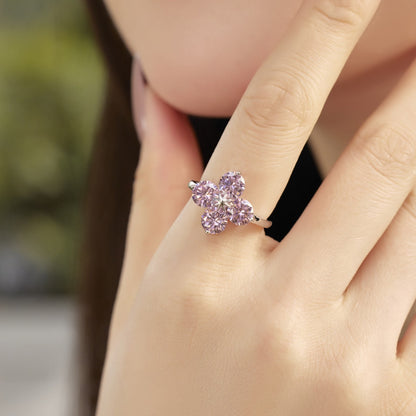 [Royal Jewelry]Four-Leaf Clover Eight-Pointed Star Ring