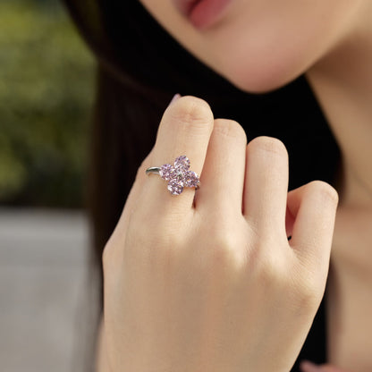 [Royal Jewelry]Four-Leaf Clover Eight-Pointed Star Ring