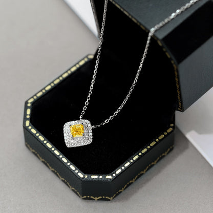 [Royal Jewelry]Sparkling Asscher Cut Necklace