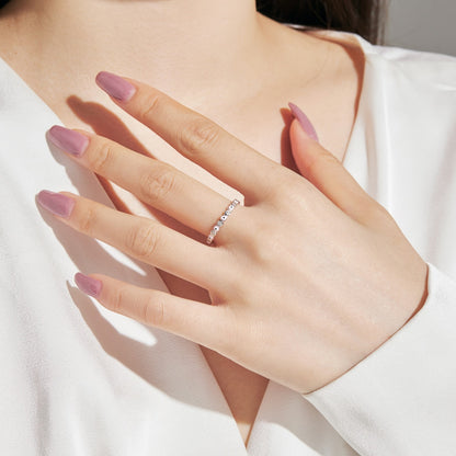 [Royal Jewelry]Sparkling Vibrant Round Shape Daily Ring