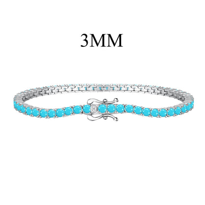 [Royal Jewelry]Dainty Charming Round Cut Tennis Bracelet