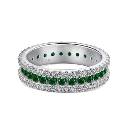 [Royal Jewelry]Delicate Colorful Round Cut Daily Ring
