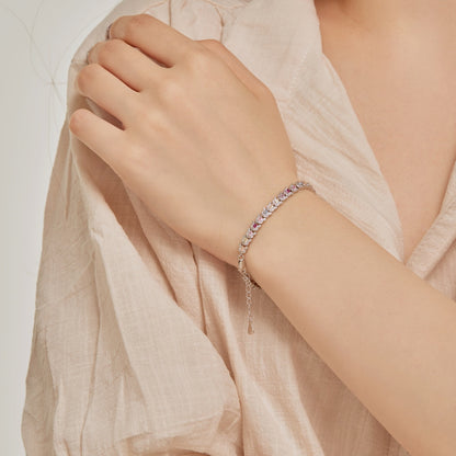 [Royal Jewelry]Delicate Colorful Multi Cut Daily Bracelet