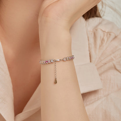 [Royal Jewelry]Delicate Colorful Multi Cut Daily Bracelet