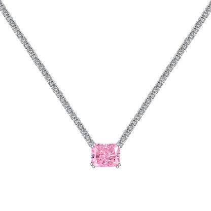 [Royal Jewelry]4.0 Carat Elegant Radiant Cut Necklace