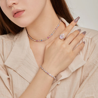[Royal Jewelry]0.25 Carat Radiant Water Drop Shape Daily Bracelet