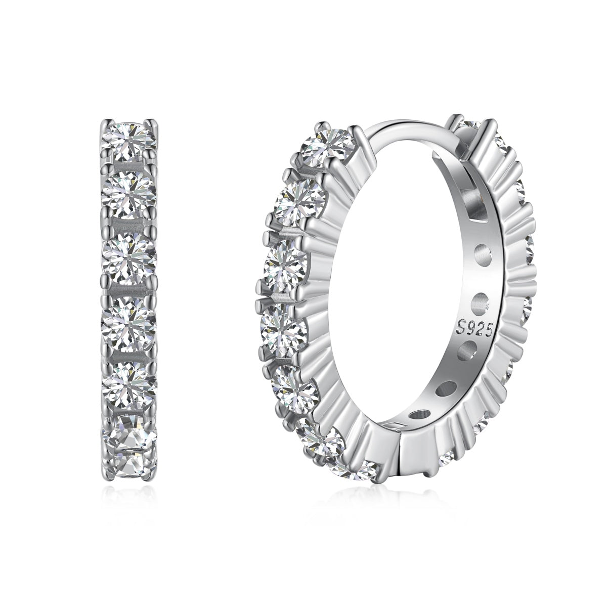 [Royal Jewelry]Radiant Colorful Round Cut Earrings