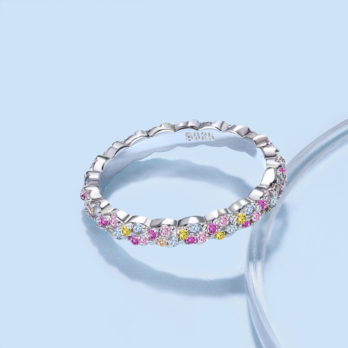 [Royal Jewelry]Dainty Ebullient Round Cut Daily Ring