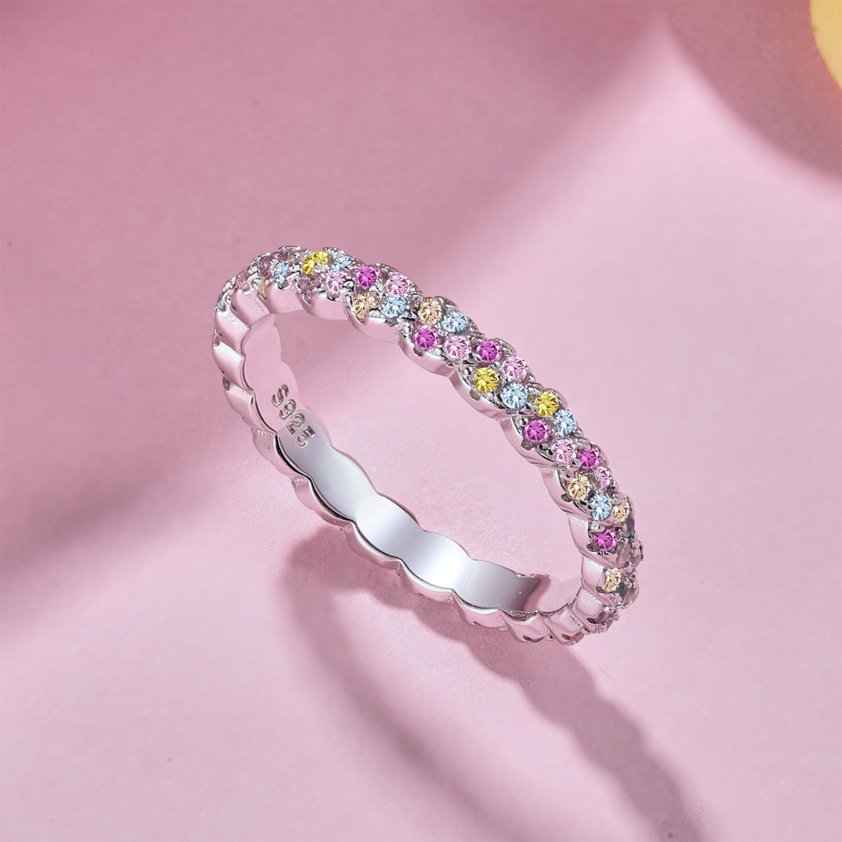 [Royal Jewelry]Dainty Ebullient Round Cut Daily Ring