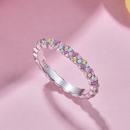 [Royal Jewelry]Dainty Ebullient Round Cut Daily Ring