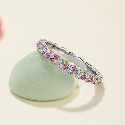 [Royal Jewelry]Dainty Ebullient Round Cut Daily Ring