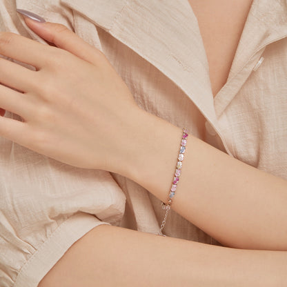 [Royal Jewelry]Ornate Colorful Flower Shape Party Bracelet