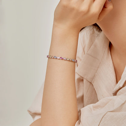 [Royal Jewelry]Ornate Colorful Flower Shape Party Bracelet