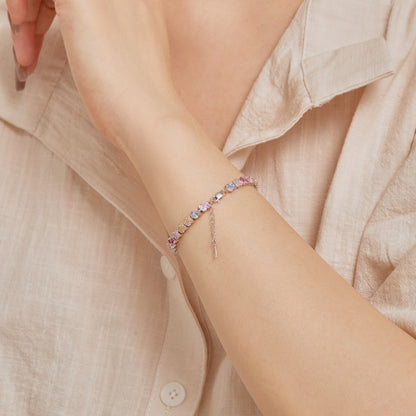 [Royal Jewelry]Ornate Colorful Flower Shape Party Bracelet