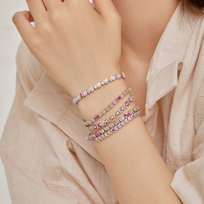 [Royal Jewelry]Ornate Colorful Flower Shape Party Bracelet