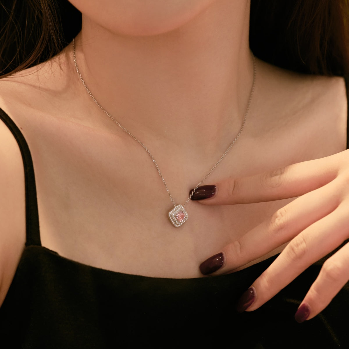 [Royal Jewelry]Sparkling Asscher Cut Necklace