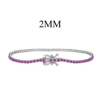 [Royal Jewelry]Radiant Colorful Round Cut Party Bracelet