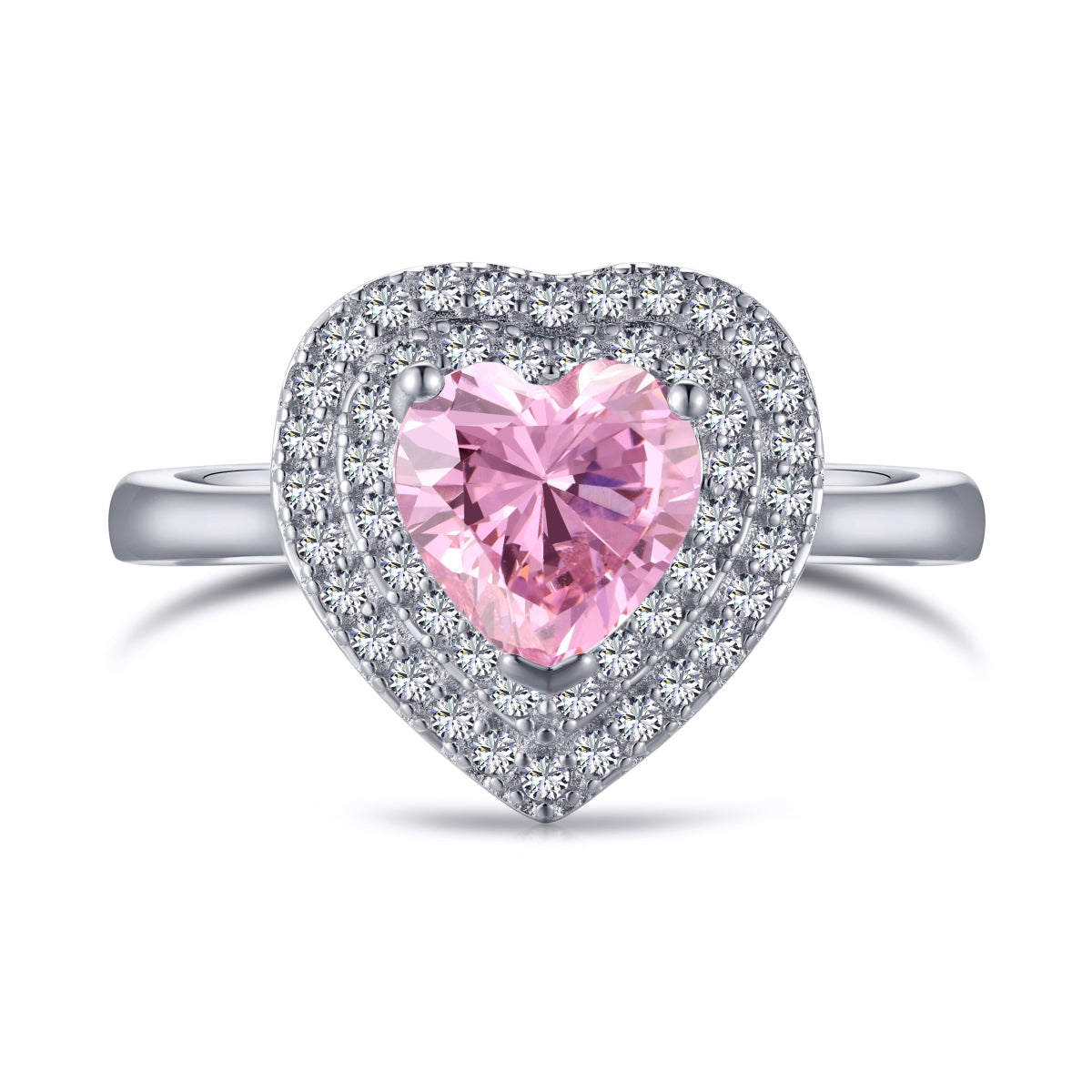 [Royal Jewelry]Delicate Ebullient Heart Shape Wedding Ring