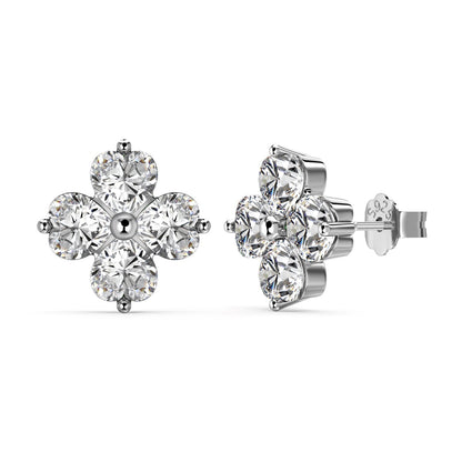 [Royal Jewelry]Four-Leaf Clover Ball Earrings