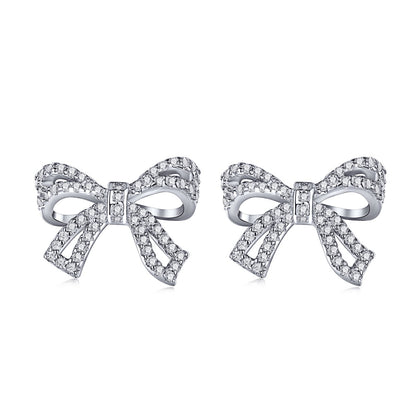 [Royal Jewelry]Dainty Bow Shape Earrings