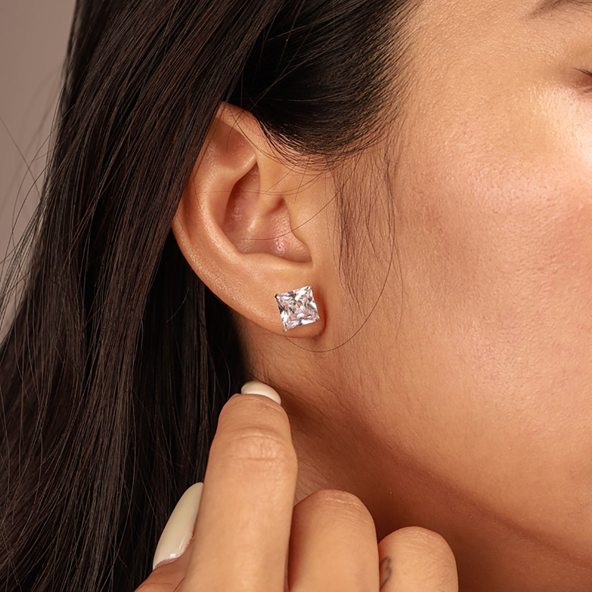 [Royal Jewelry]Ornate Square Shape Earrings