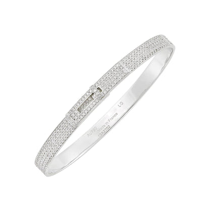 [Royal Jewelry]HM KELLY BRACELET IN SILVER AND FULL PAVE DIAMOND